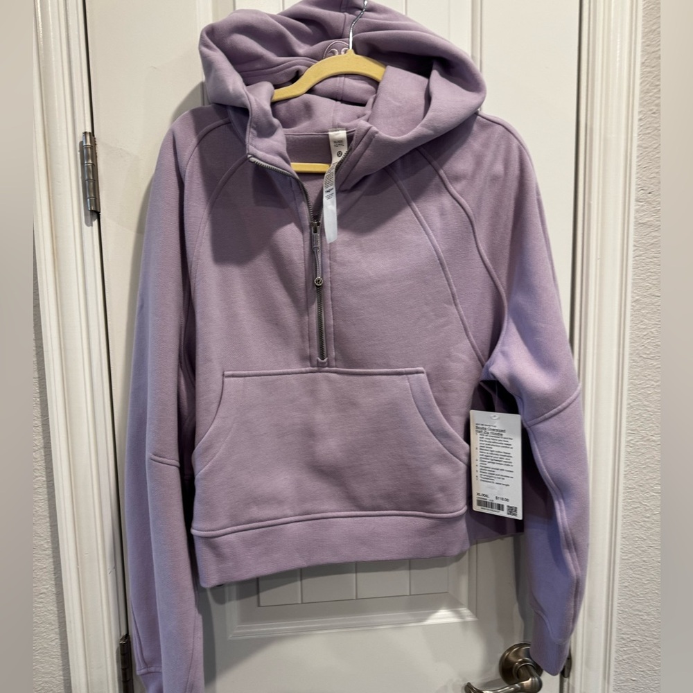 Lululemon Scuba OS half zip lilac ether